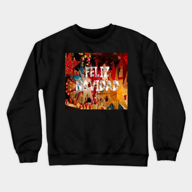 Feliz Navidad Spanish Christmas Holiday Celebration Crewneck Sweatshirt by hispanicworld